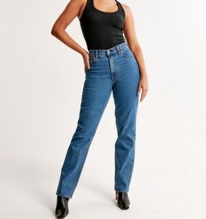 Abercrombie & Fitch 90s Straight ultra high rise jean 27 4 EUC